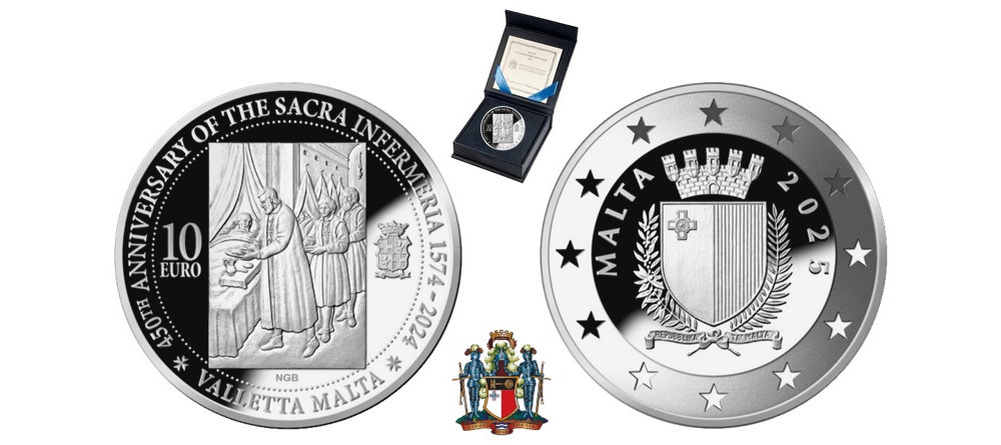    Памятная монета Мальта 2025: 450 лет Сакра Инфермерия