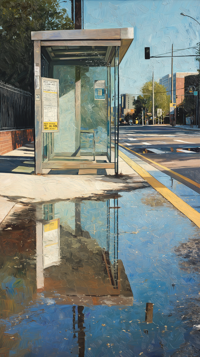 Картина: Автобусная остановка