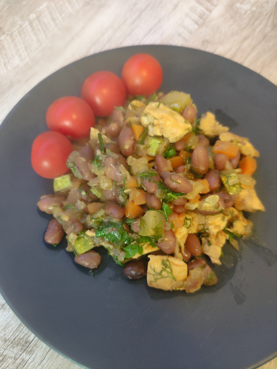 Добавляю обязательно свежих овощей! 