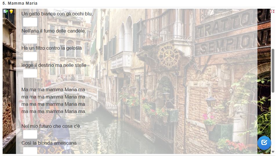 … и заполняем пропуски, но уже не словами, а целыми фразами.