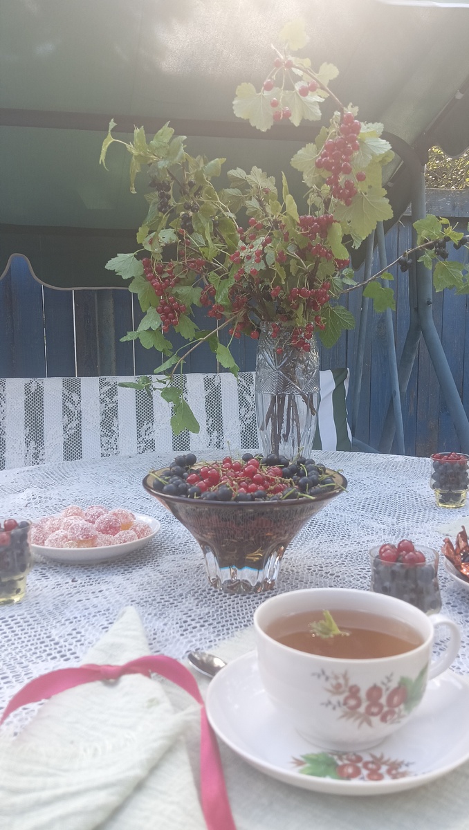 Ретро чай в день смородины. Фото автора