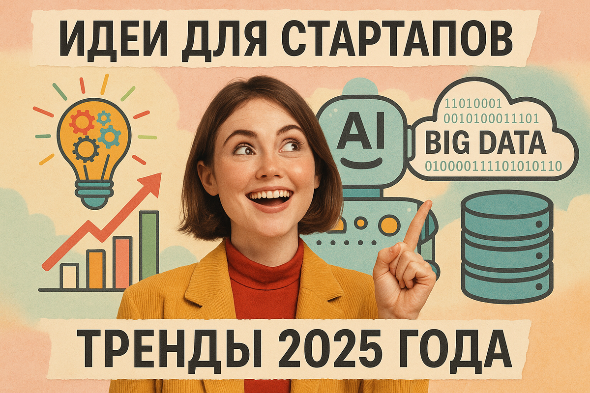 Идеи для стартапов с AI и Big Data: тренды 2025 года