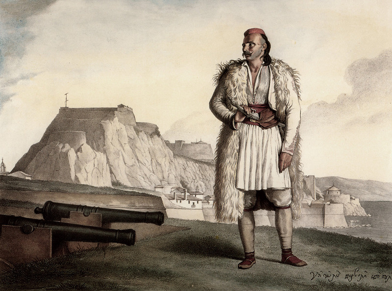 A Souliot in Corfu Nikolos Pervolis, 1827 by Louis Dupré