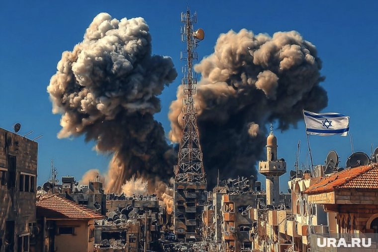 Мэр сообщил о том, что ситуация с поврежденным иранской атакой домом держится на контроле. Фото: Создано в Midjourney © URA.RU