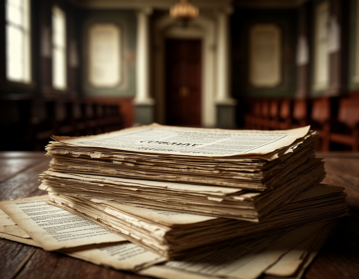 Художественная реконструкция. Судебные документы по делу Окерманов – молчаливые свидетели безумия и преступлений.