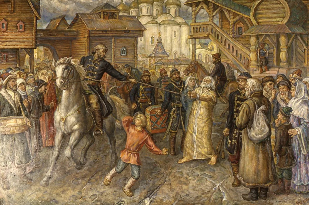 Картина Михаила Авилова
«Опричники в Новгороде» (1930)