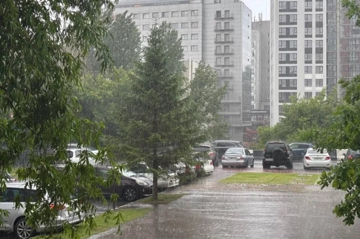    Новосибирск накрыл мощный ливень днём 24 июня