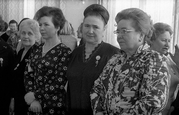 1979 год. Раиса Максимовна Горбачева и Елизавета Ивановна Кириленко на приеме в честь 8 Марта