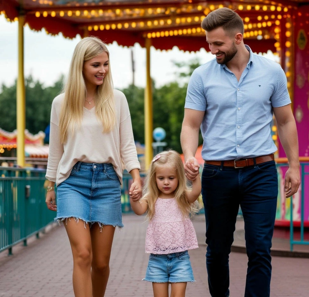 Даша с Настей и Павлом