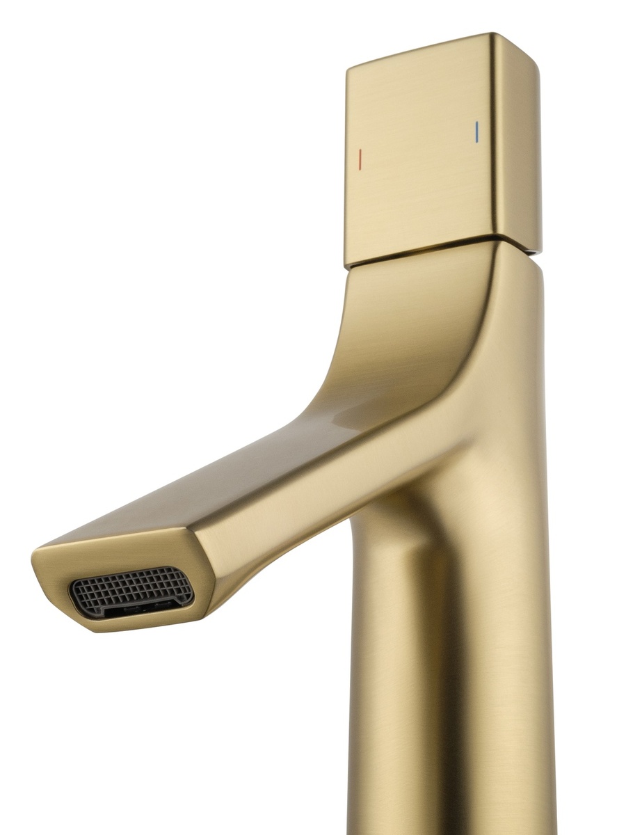 На фото – сетчатый аэратор с подмешиванием ламинарного потока
в смесителе коллекции «The One» Wonzon & Woghand