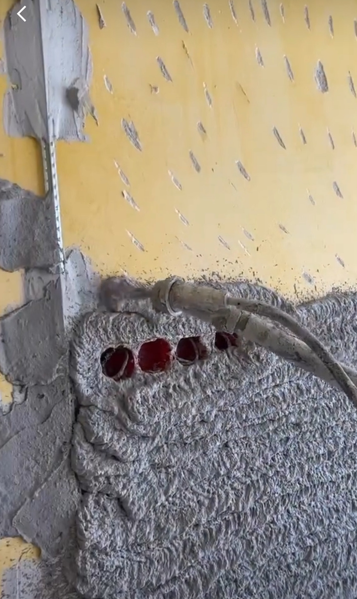 Нанесение штукатурки машинным способом