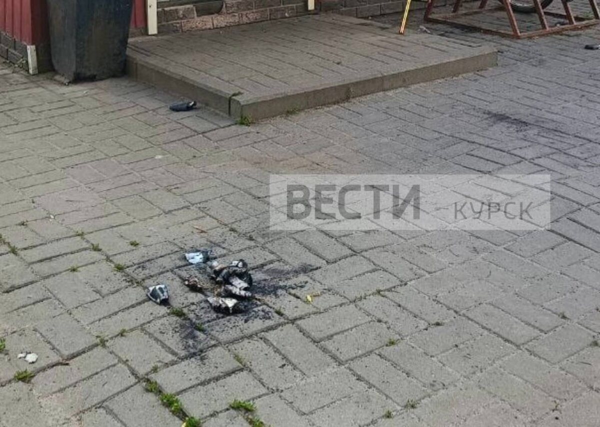    Кадры с места падения обломков вражеских БПЛА