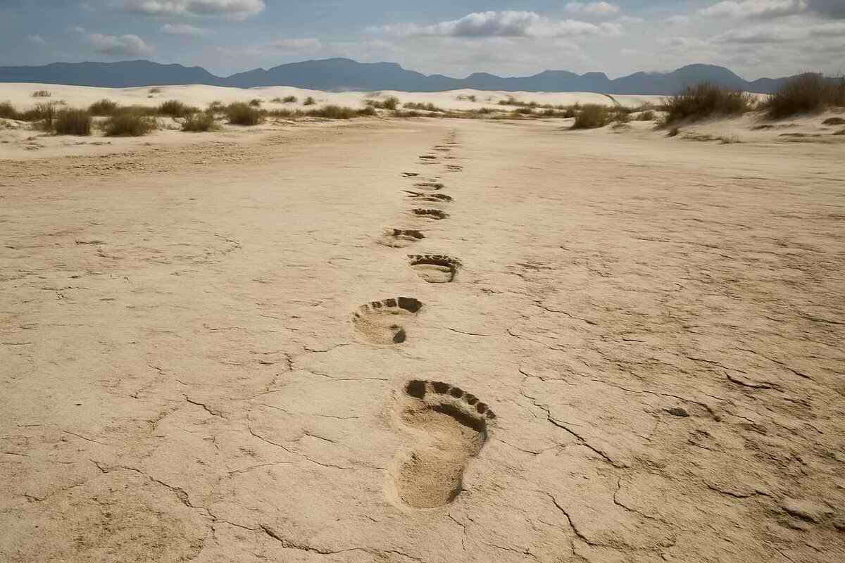 Древние следы человека | 23 000 лет назад | Нью-Мексико