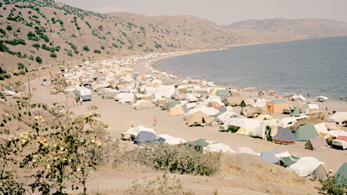 Палатки на море. Отдых на море. Отдых дикарем. СССР.