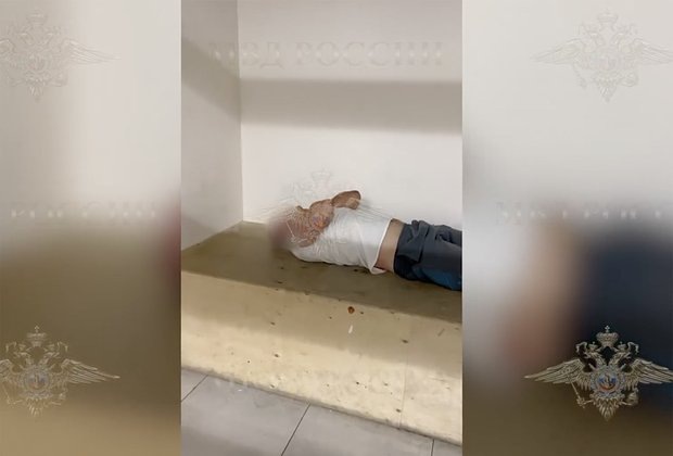    Задержанный за нападение на ребенка в аэропорту Шереметьево. Кадр: Telegram-канал «МВД МЕДИА»