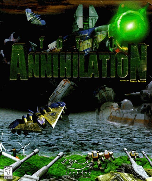 Обложка компьютерной игры Total Annihilation, официальная, зарубежная версия