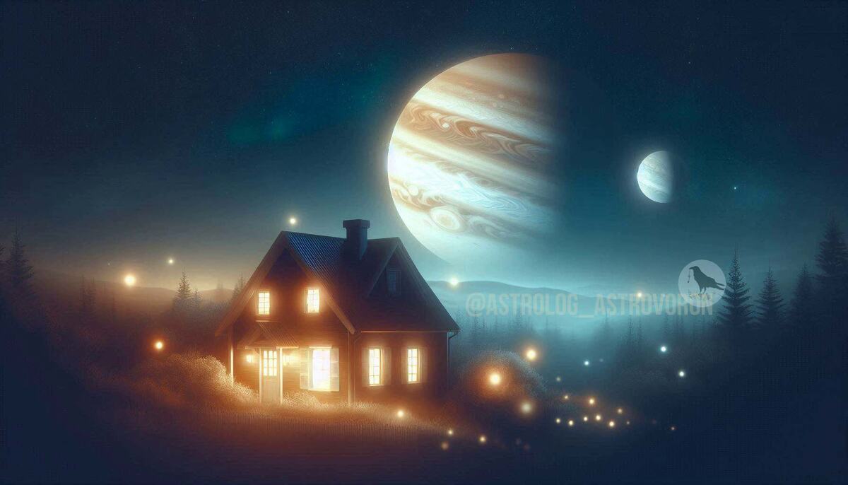 Новолуние в Раке. Иллюстрация создана автором канала АстроВорон. Мистерии Зодиака (с)