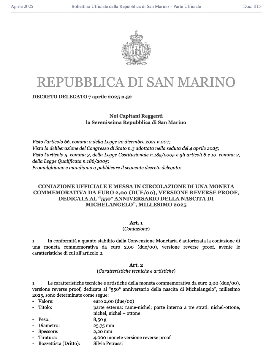 скриншот документа с сайта https://www.congressodistato.sm/pub2/CongressoSM/dettaglio_ricerca.html?key=550%C2%B0%20anniversario%20della%20nascita%20di%20Michelangelo
