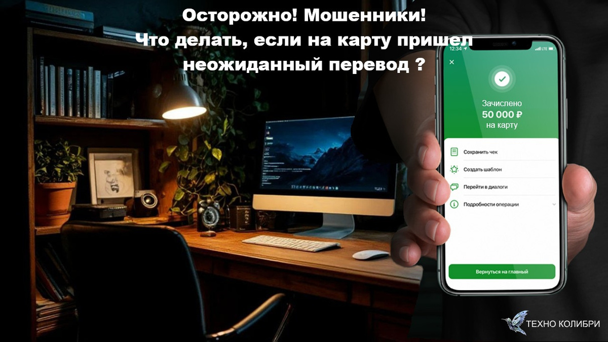 Что делать, если на карту пришел неожиданный денежный перевод? Чёткая пошаговая инструкция. Осторожно, мошенники!