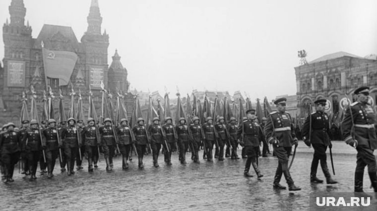 Фото с Первого Парада Победы в Москве. Фото: Telegram-канал Ирины Текслер © URA.RU