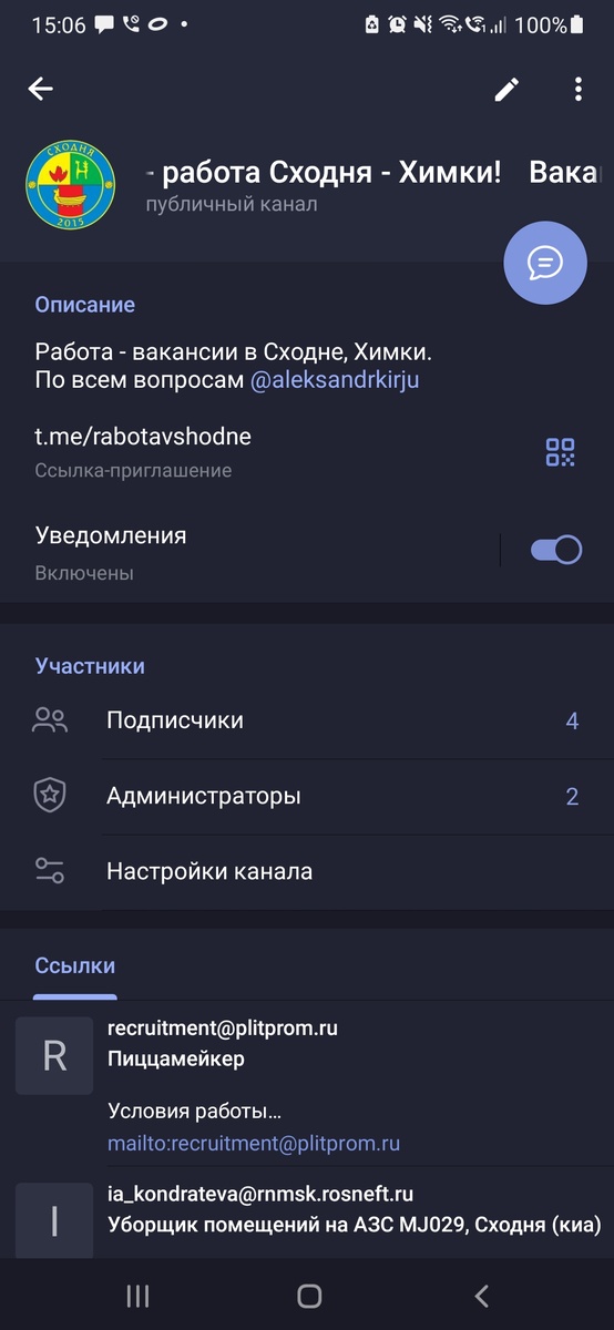 Статистика канала