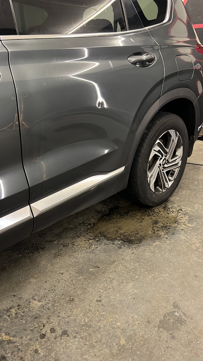 Вмятина на задней двери