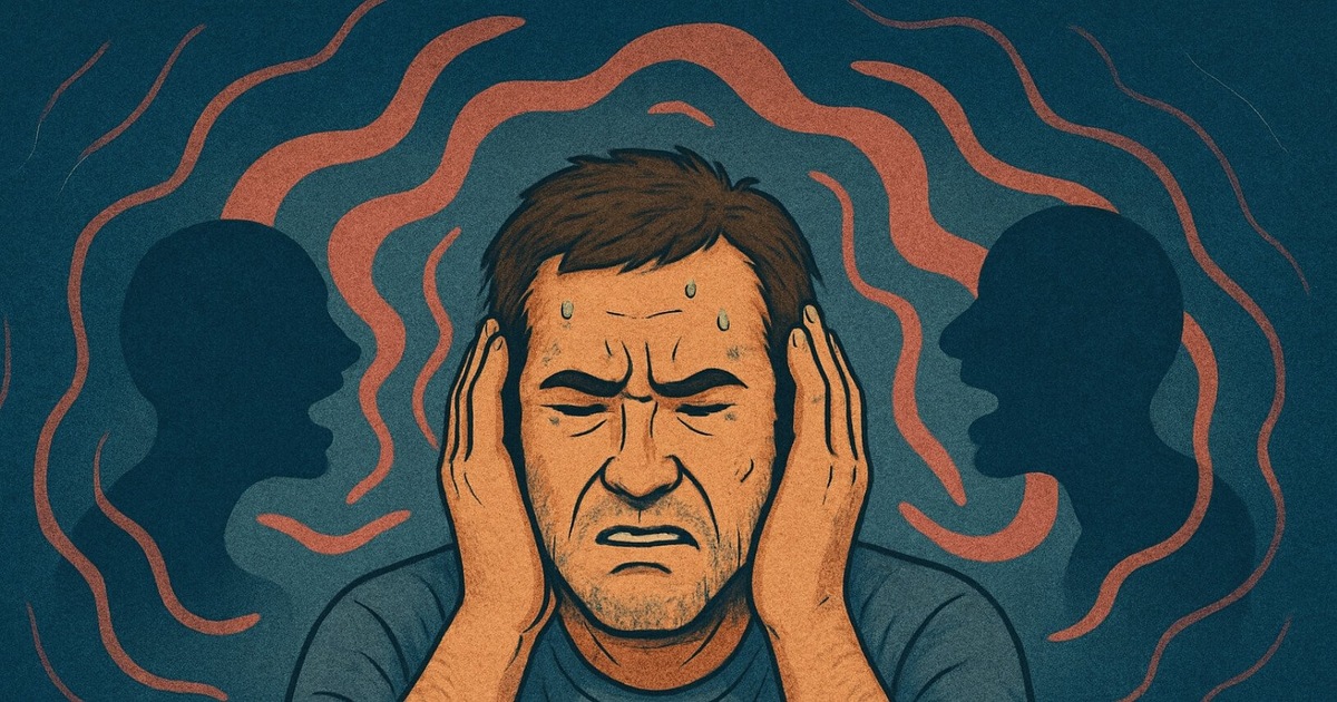    Слуховые галлюцинации могут возникнуть из-за стресса