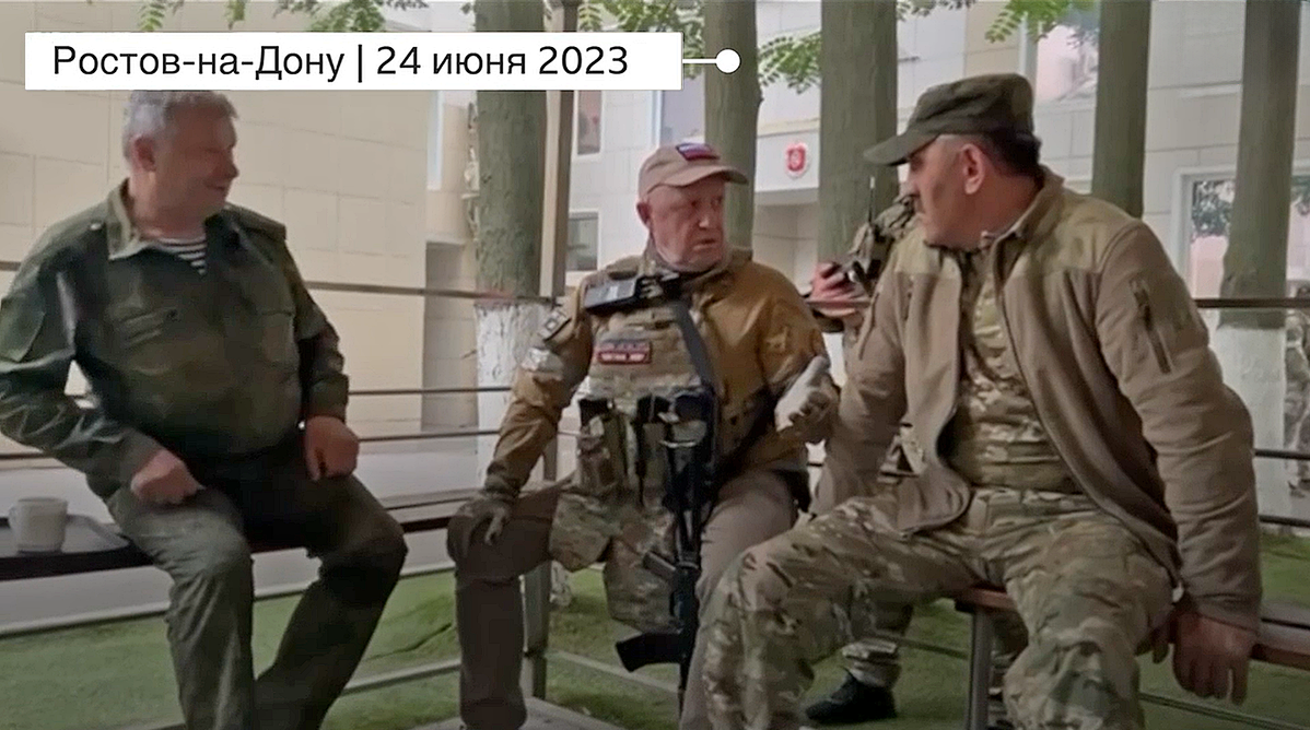 Герой России генерал Евкуров и Герой России генерал Алексеев в штабе ЮВО ведут переговоры с мятежником Пригожиным