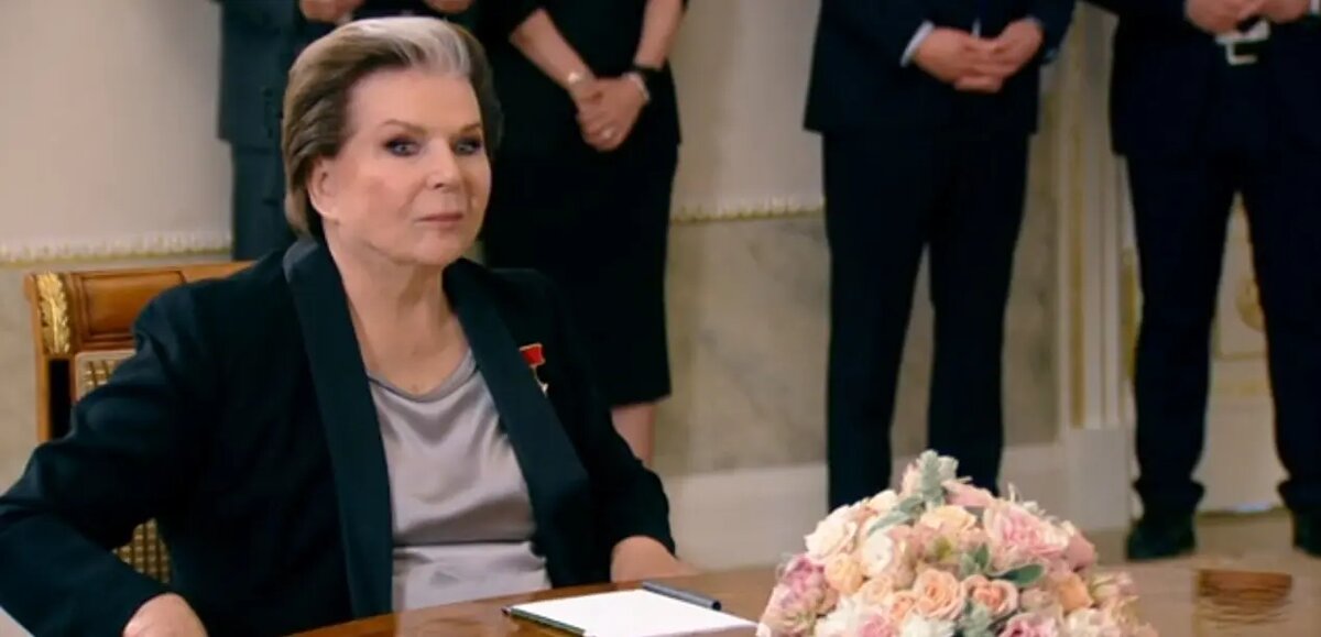    Валентина Терешкова. Фото: скриншот из видео пресс-службы Кремля.