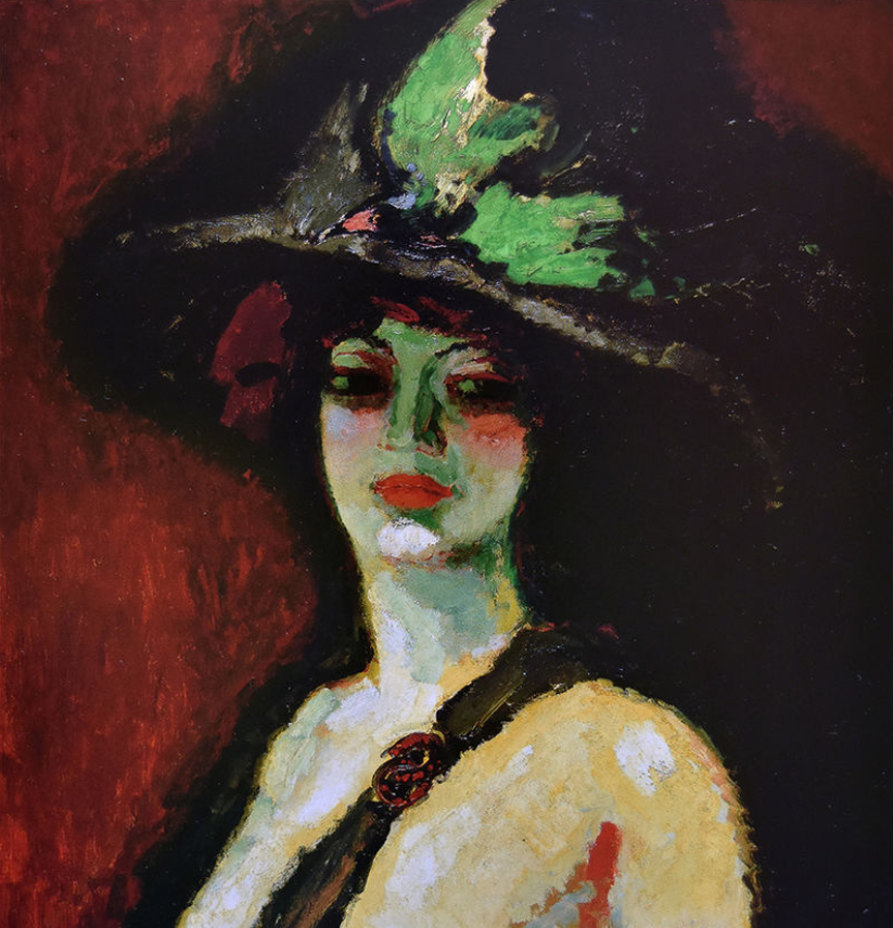 Кес ван Донген, «Женщина в большой шляпе» (Femme au grand chapeau) — фрагмент, 1906