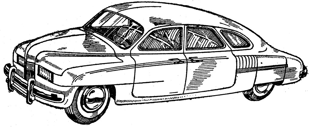 Эскиз лимузина ЗИС Валентина Росткова, 1940 г.