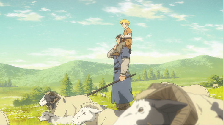    Торфинн со своим отцом Торсом в экранизации «Саги о Винланде»/кадр из сериала/Кинопоиск