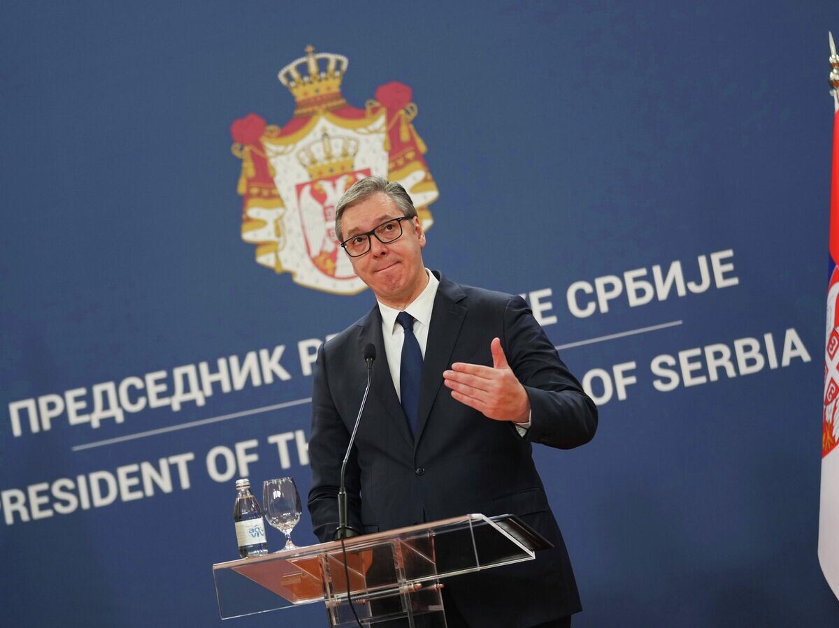    Президент Сербии Александр Вучич© AP Photo / Darko Vojinovic