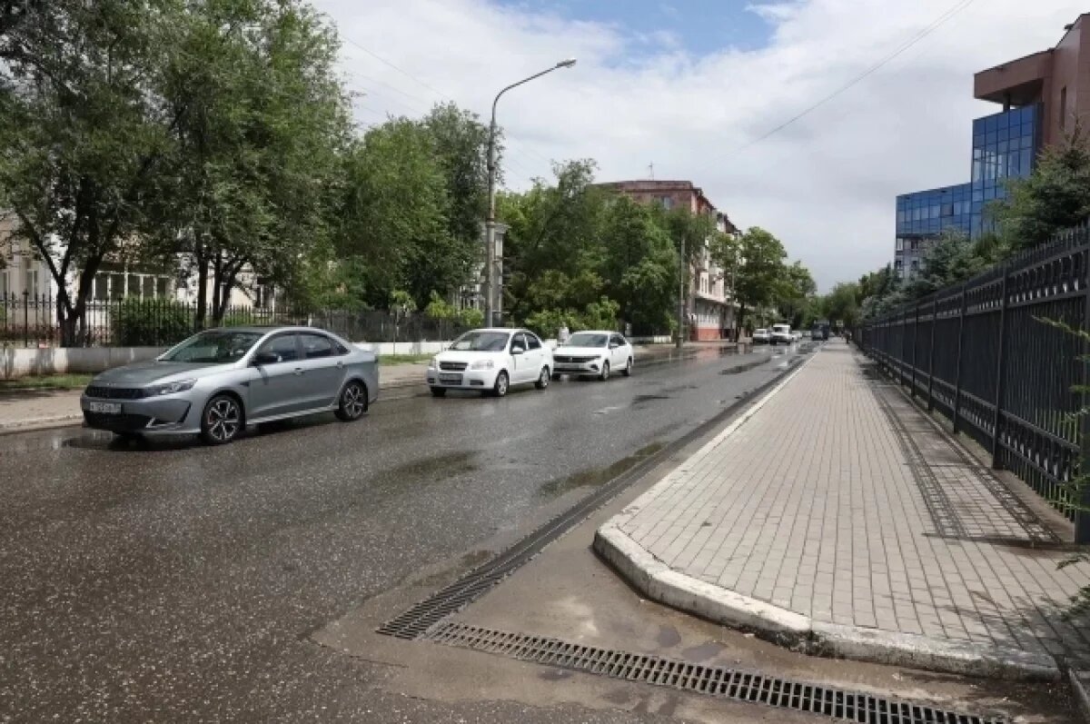    В Астрахани проверили работу новых ливневок