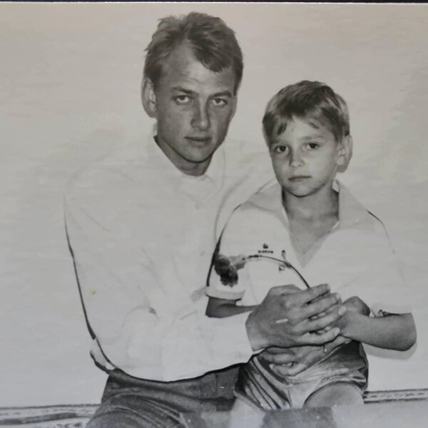 Петр Кислов с отцом

