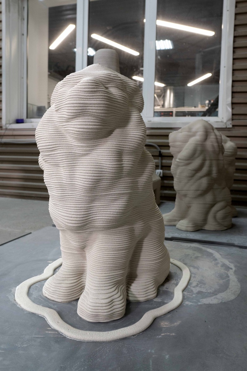 Бетонная скульптура льва на 3д принтере Лерто