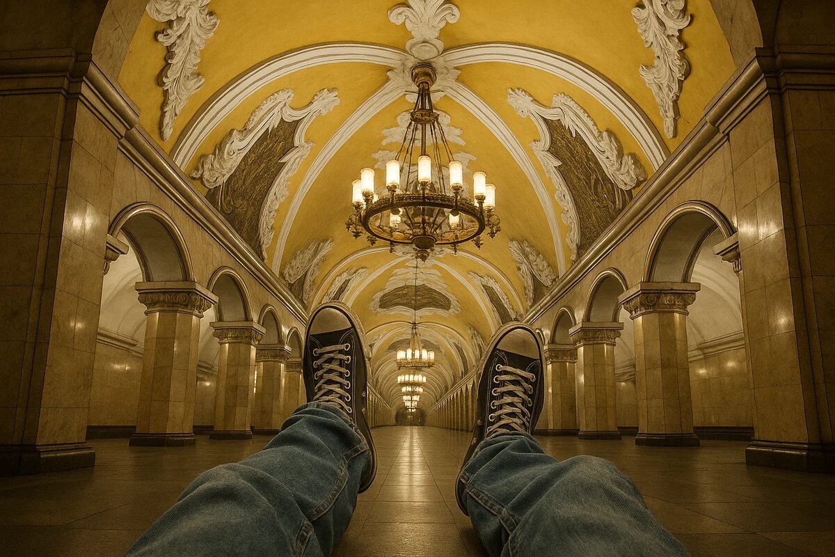 История о человеке, который лег на пол старого метро — и впервые увидел не потолок, а собственные мысли.