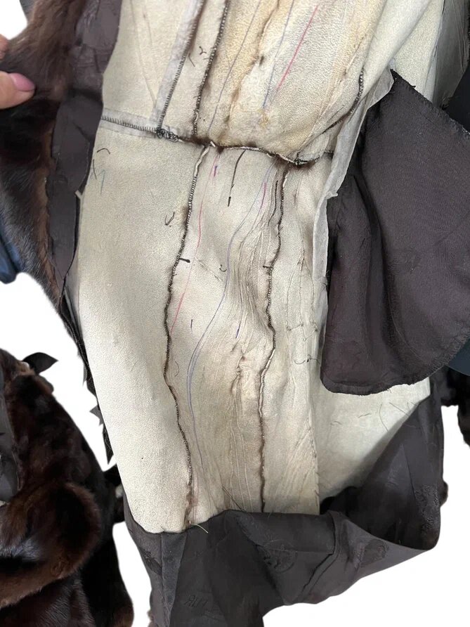 Пошив норкового пальто из трех изделий. Ателье Ирины Берзиной.