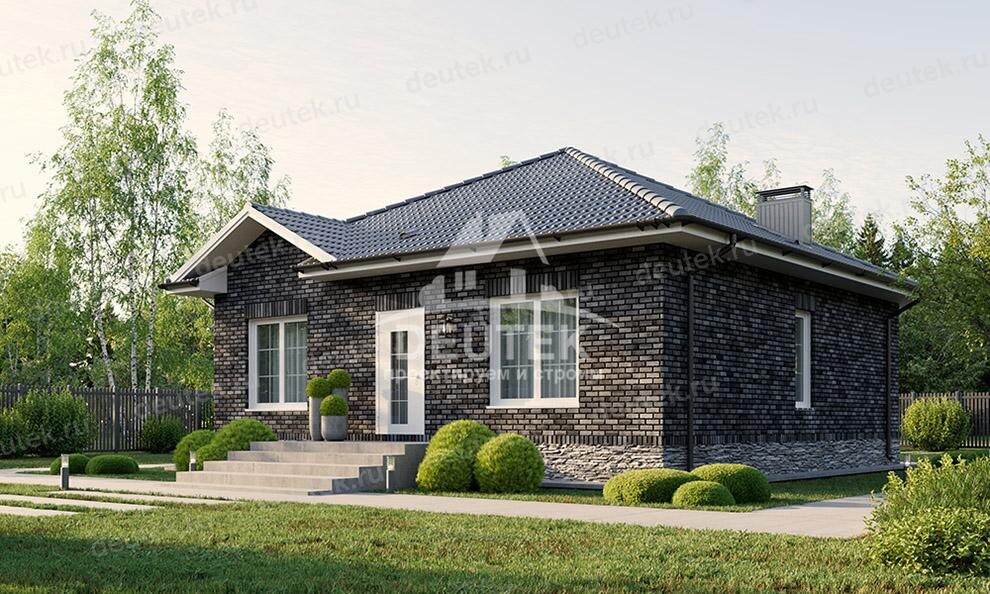 Проект одноэтажного дома 81 м2 из газобетонных блоков