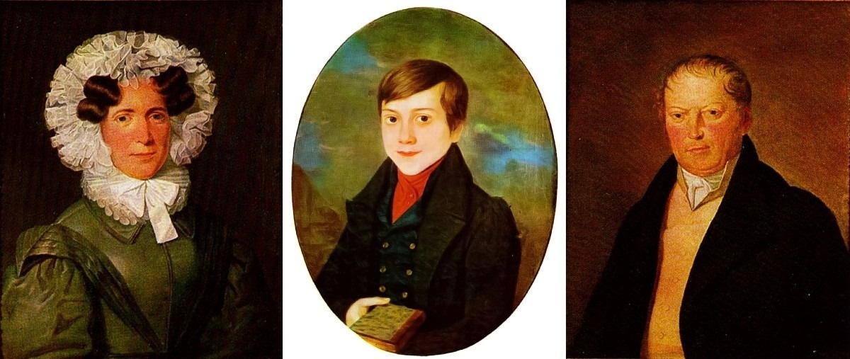 Родители Игнаца Земмельвейса; Игнац Земмельвейс в возрасте 12 лет