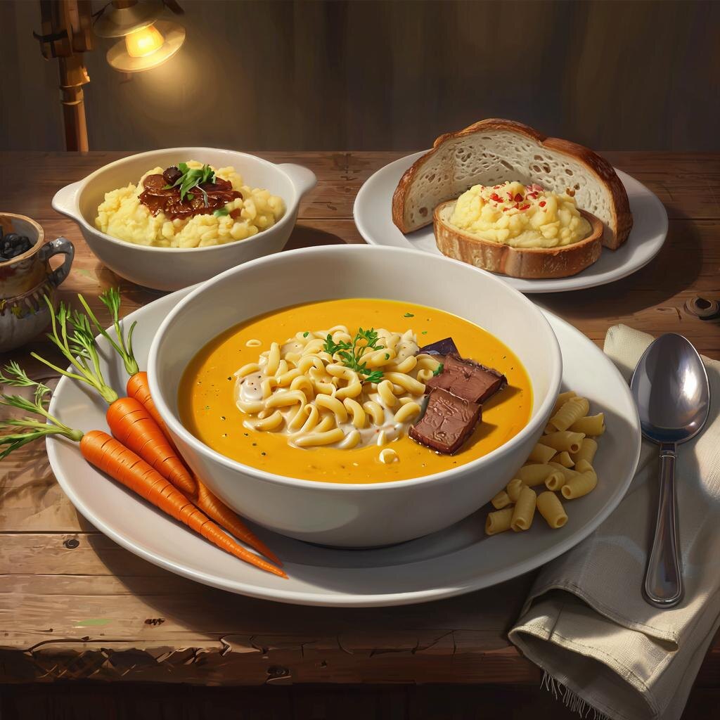 Обед глазами нейросети Kandinsky 4.1