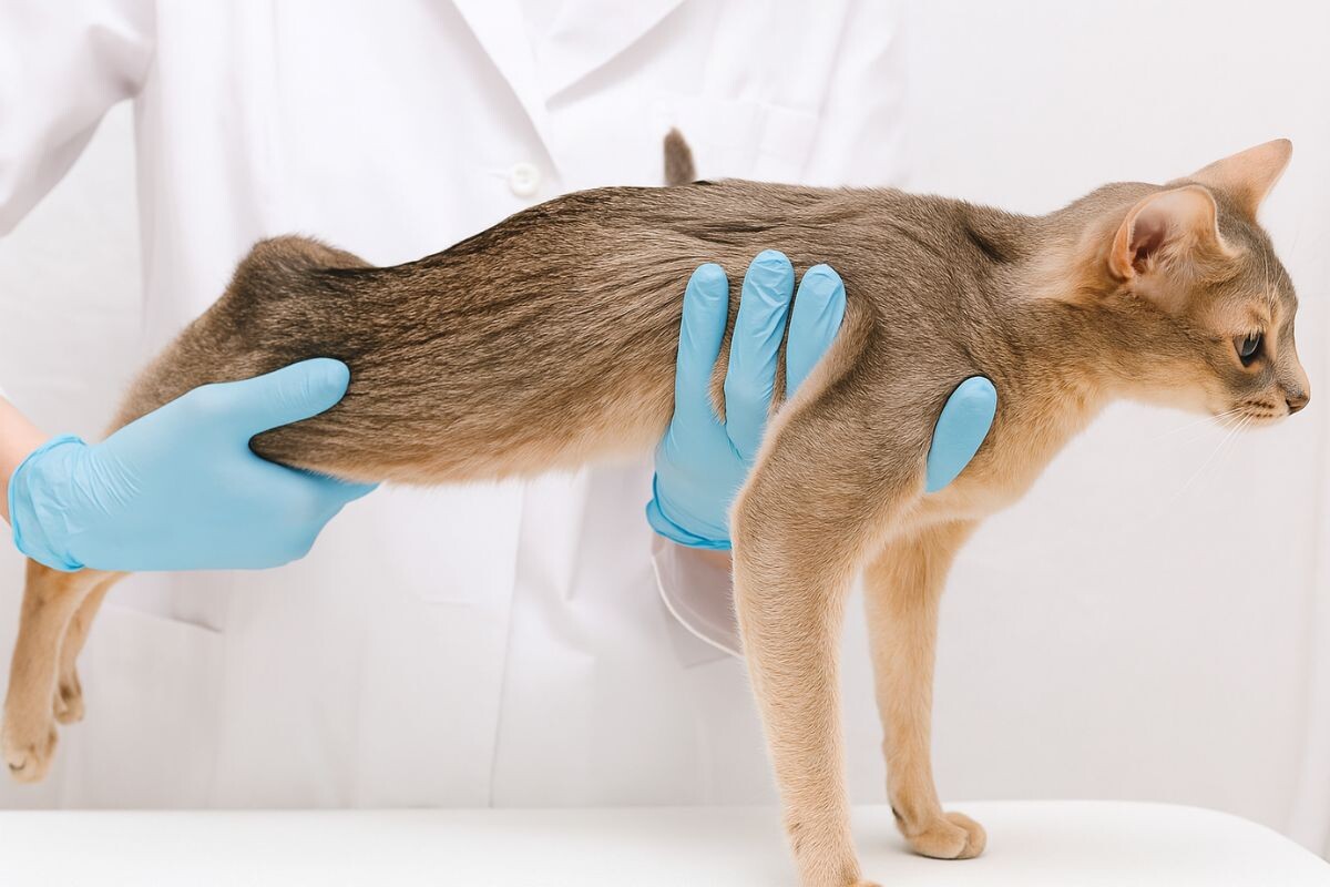 Абиссинская кошка у ветеринара 