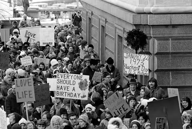 Акция противников абортов в США, 1973 год