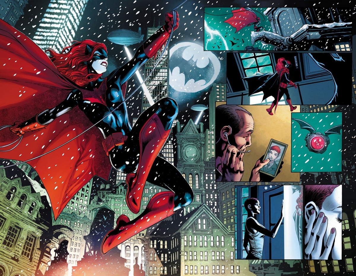 Разворот из графического романа Джеймса Тайниона IV «Бэтмен: Detective Comics. Книга 1. Восстание бэтменов» © ООО «Издательская Группа «Азбука-Аттикус»