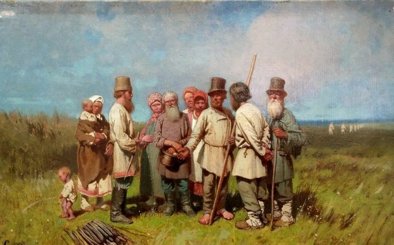 Суходольский Пётр Александрович. Крестьяне в поле. 1882