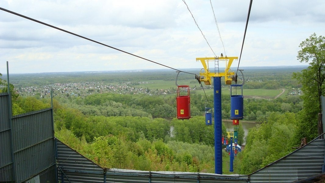 Мы уже сели в свою кабинку, и начали свой путь вниз.