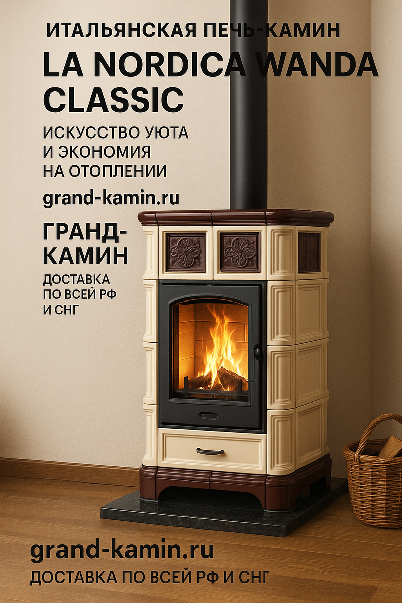    Итальянская печь-камин La Nordica Wanda Classic: искусство уюта и экономия на отоплении Kamin