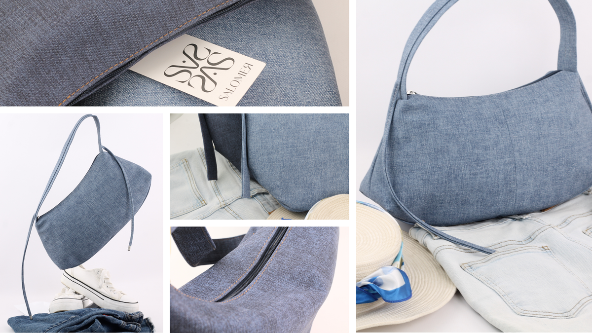 Сумка женская ТМ "Saloмея", 1051 "джинс голубой" │1156 "джинс индиго", "джинс голубой"