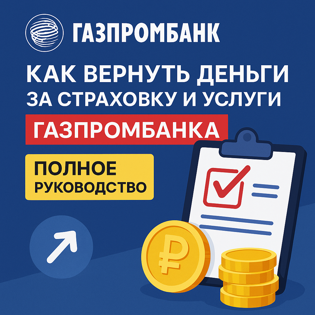 Возврат страховки по кредиту в Газпромбанка. Инструкция для потребителя. 