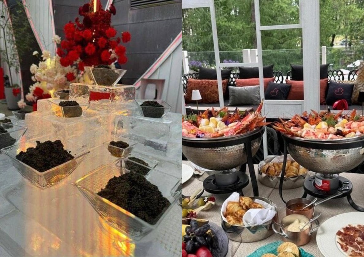 На этот раз «икорная вечеринка»? В соцетях раскритиковали слишком шикарное меню на ПЭМФ. Чем не угодила чёрная икра, лангустины и шампанское